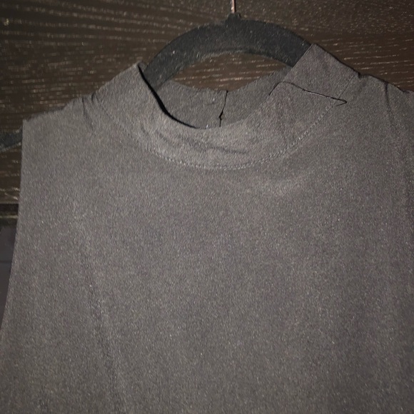 High Neck Black Dress with Side Cut Outs - Picture 6 of 6